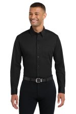 Port Authority Dimension Knit Dress Shirt. K570 Black