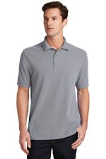 Port & Co Combed Ring Spun Pique Polo. KP1500 Silver