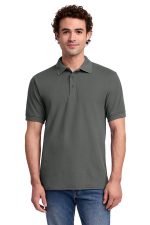 Port & Co Core Blend Pique Polo. KP155 Charcoal