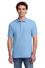 Port & Co Core Blend Pique Polo. KP155 Light Blue