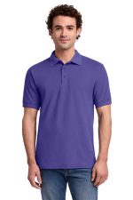 Port & Co Core Blend Pique Polo. KP155 Purple