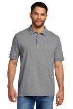 Port & Co Core Blend Jersey Knit Polo. KP55 Athletic Heather