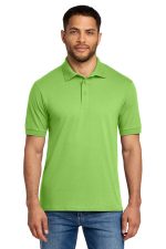 Port & Co Core Blend Jersey Knit Polo. KP55 Lime
