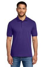 Port & Co Core Blend Jersey Knit Polo. KP55 Purple