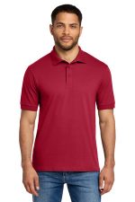 Port & Co Core Blend Jersey Knit Polo. KP55 Red