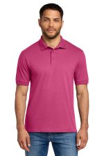 Port & Co Core Blend Jersey Knit Polo. KP55 Sangria