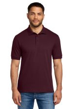 Port & Co Tall Core Blend Jersey Knit Polo. KP55T Athletic Maroon