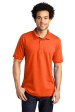 Port & Co Tall Core Blend Jersey Knit Polo. KP55T Safety Orange