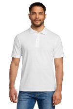 Port & Co Tall Core Blend Jersey Knit Polo. KP55T White
