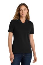 Port Authority Women's Rapid Dry Polo. L455 Jet Black