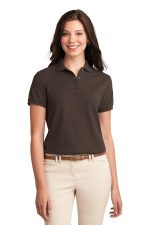 Port Authority Women's Silk Touch Polo. L500 Coffee Bean