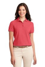 Port Authority Women's Silk Touch Polo. L500 Hibiscus