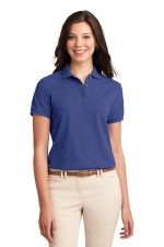 Port Authority Women's Silk Touch Polo. L500 Mediterranean Blue