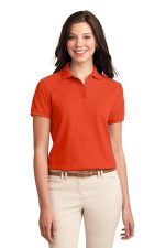 Port Authority Women's Silk Touch Polo. L500 Orange