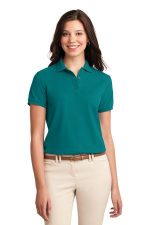 Port Authority Women's Silk Touch Polo. L500 Teal Green