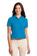 Port Authority Women's Silk Touch Polo. L500 Turquoise