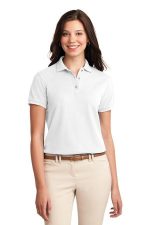 Port Authority Women's Silk Touch Polo. L500 White