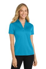 Port Authority Women's Silk Touch Performance Polo. L540 Parcel Blue