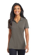 Port Authority Women's Cotton Touch Performance Polo. L568 Grey Smoke