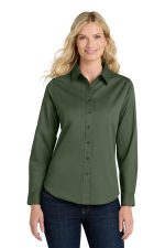 Port Authority Women's Long Sleeve Easy Care Shirt. L608 Clover Green