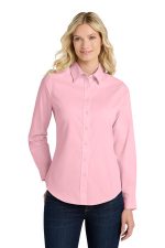 Port Authority Women's Long Sleeve Easy Care Shirt. L608 Light Pink