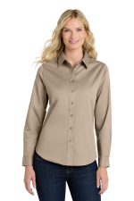 Port Authority Women's Long Sleeve Easy Care Shirt. L608 Stone