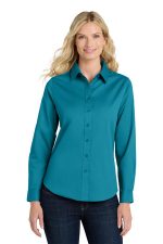 Port Authority Women's Long Sleeve Easy Care Shirt. L608 Teal Green