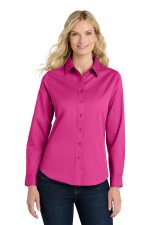 Port Authority Women's Long Sleeve Easy Care Shirt. L608 Tropical Pink