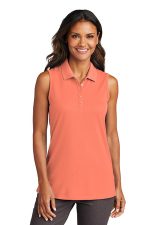 Port Authority Women's Dry Zone UV Micro-Mesh Sleeveless Polo LK110SV Coral Splash
