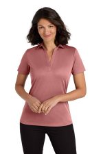 Port Authority Women's Heathered Silk Touch Performance Polo. LK542 Garnet Heather