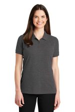 Port Authority Women's EZCotton Polo. LK8000 Charcoal Heather