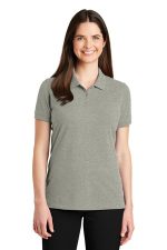 Port Authority Women's EZCotton Polo. LK8000 Oxford Heather