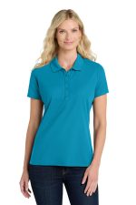 Port Authority Women's SuperPro React Polo. LK810 Parcel Blue