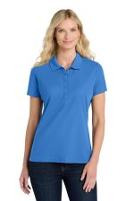 Port Authority Women's SuperPro React Polo. LK810 Strong Blue