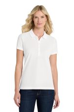 Port Authority Women's SuperPro React Polo. LK810 White