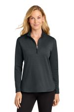 Port Authority Women's C-FREE Double Knit 1/4-Zip LK880 Grey Steel Heather