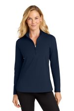 Port Authority Women's C-FREE Double Knit 1/4-Zip LK880 True Navy