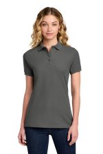 Port & Co Women's Core Blend Pique Polo. LKP155 Charcoal