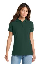 Port & Co Women's Core Blend Pique Polo. LKP155 Dark Green