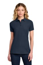 Port & Co Women's Core Blend Pique Polo. LKP155 Deep Navy