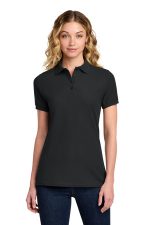 Port & Co Women's Core Blend Pique Polo. LKP155 Jet Black