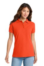 Port & Co Women's Core Blend Pique Polo. LKP155 Orange