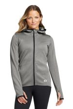 OGIO Women's Stealth Full-Zip Jacket. LOE728 Heather Grey