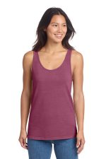 Port & Co Women's Beach Wash Garment-Dyed Tank LPC099TT Vintage Raspberry