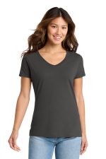 Port & Co Women's Fan Favorite V-Neck Tee. LPC450V Charcoal
