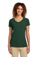 Port & Co Women's Fan Favorite V-Neck Tee. LPC450V Forest Green