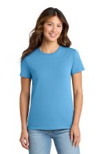 Port & Co Women's Essential Tee. LPC61 Aquatic Blue