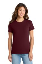 Port & Co Women's Essential Tee. LPC61 Athletic Maroon