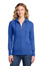 Port & Co Women's Core Fleece Full-Zip Hooded Sweatshirt. LPC78ZH Royal
