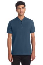 Mercer+Mettle Stretch Pique Henley MM1008 Insignia Blue